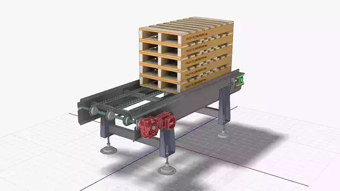 Chain Conveyor 01 Low-poly 3D model