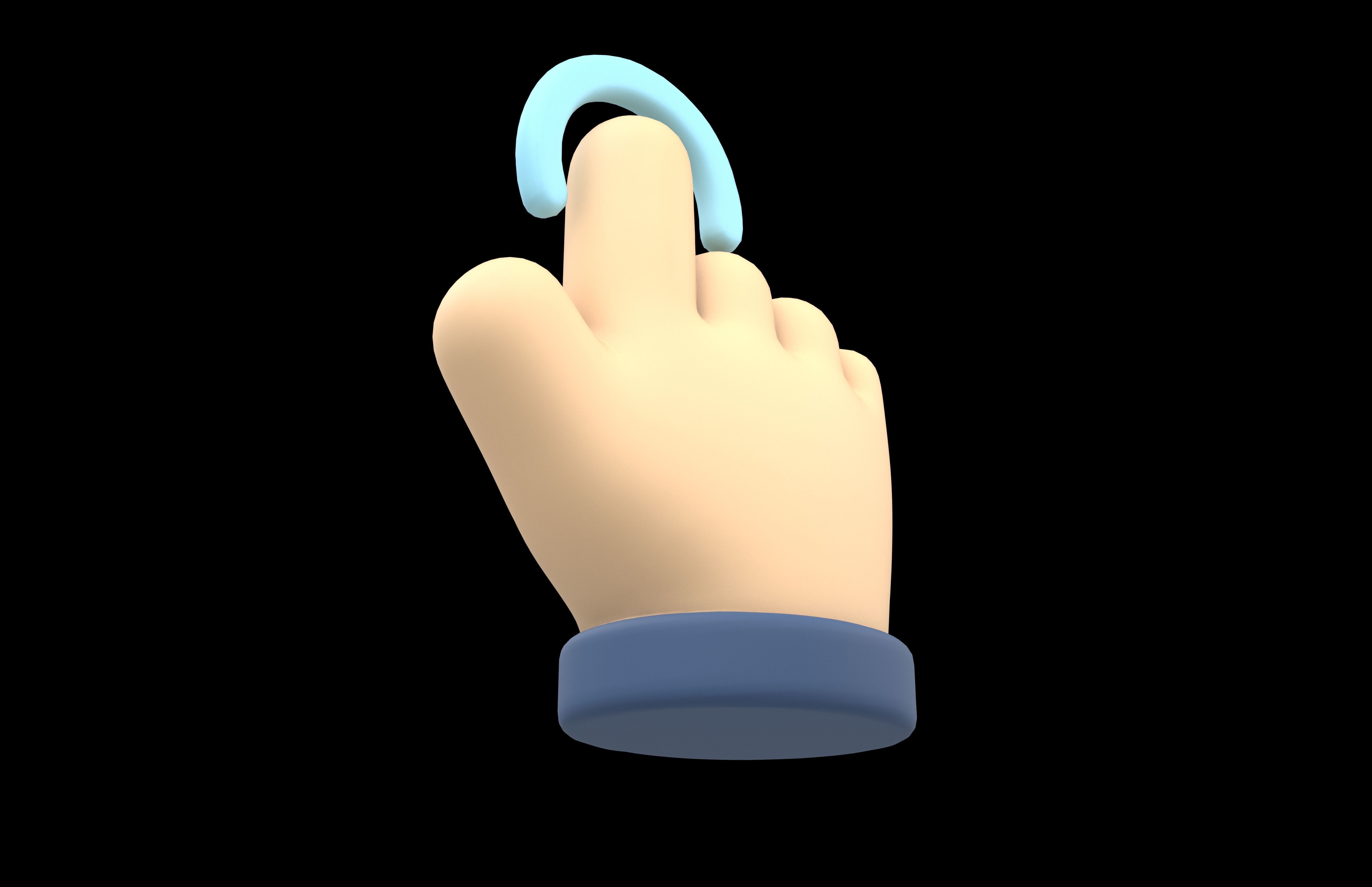 Touch Icon v1 002 Low-poly 3D model_3