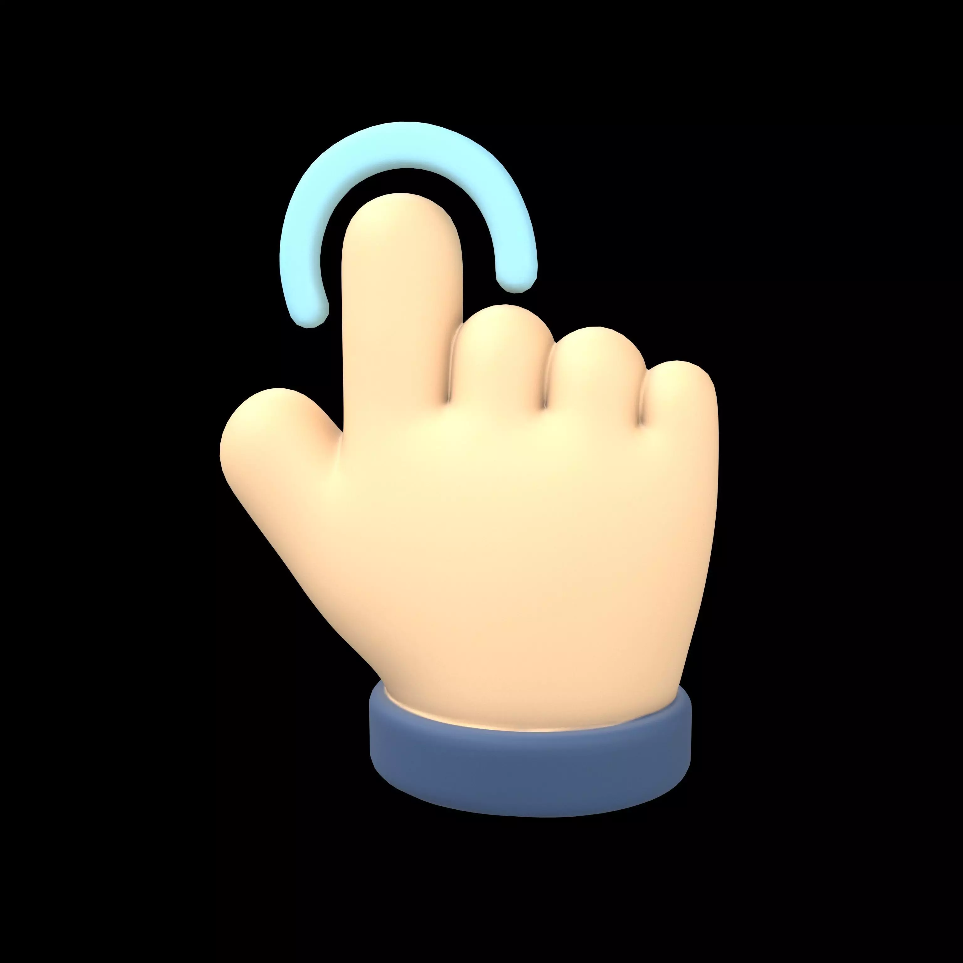 Touch Icon v1 002 Low-poly 3D model_0