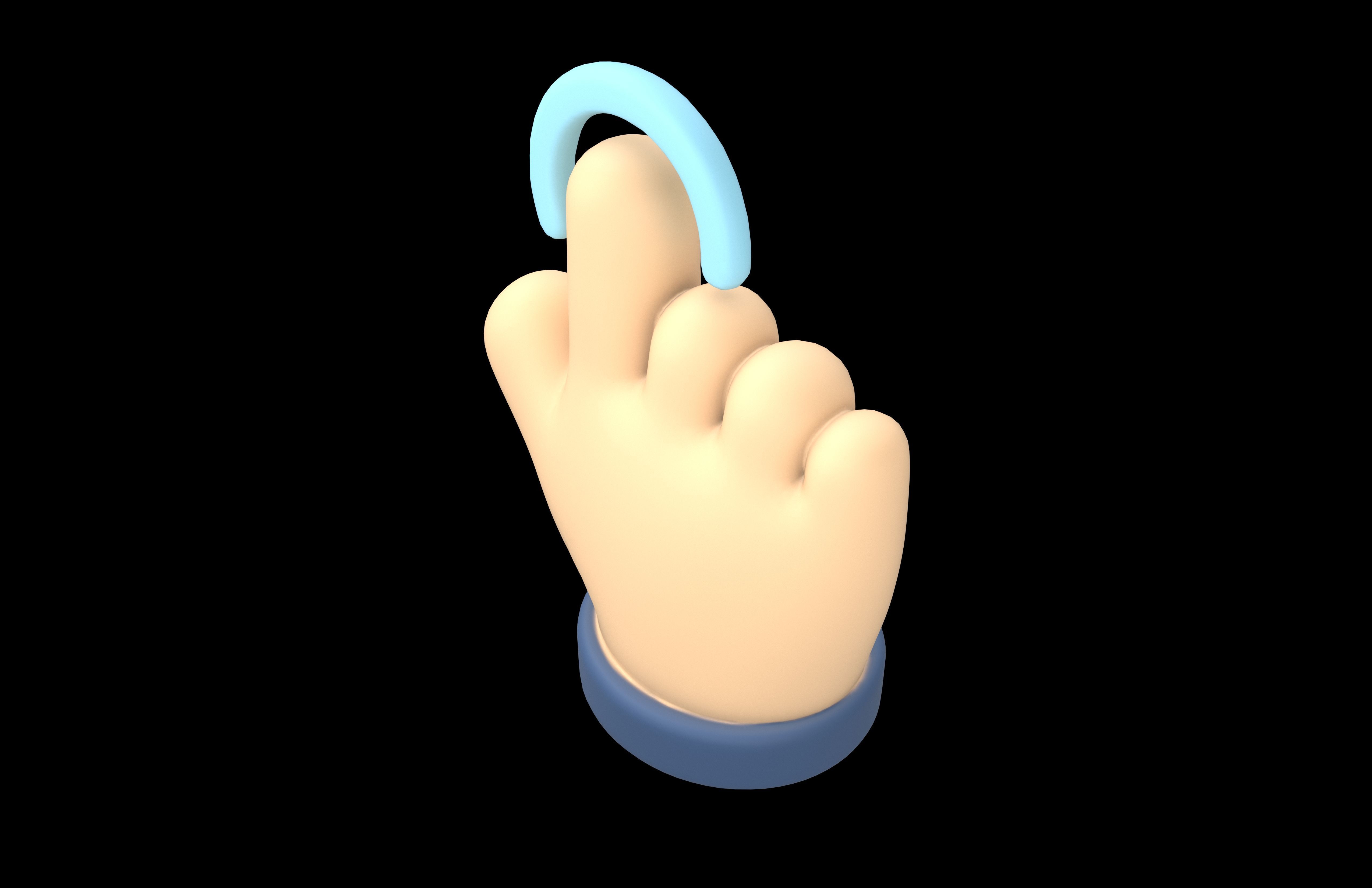 Touch Icon v1 002 Low-poly 3D model_2