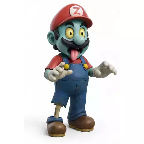 Zombie Super Mario Parody toy 3D print model