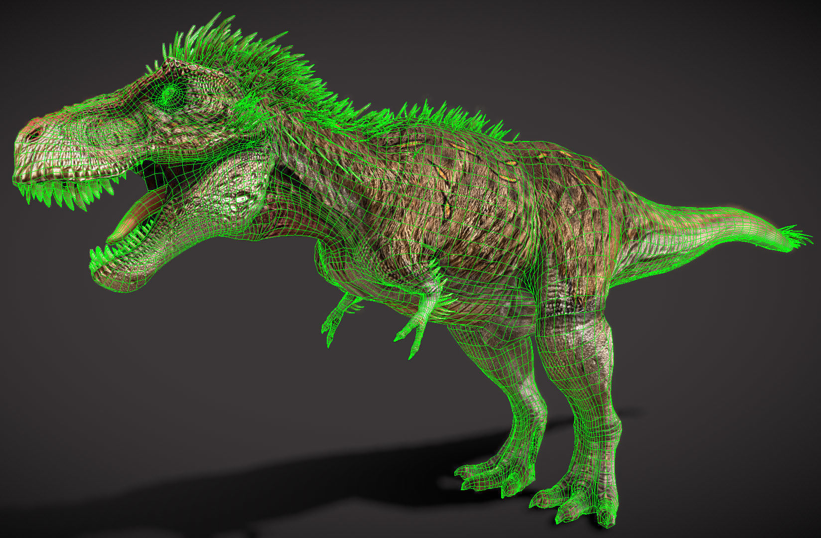 Tyrannosaurus rex Embercrest Variant Low-poly 3D model_3
