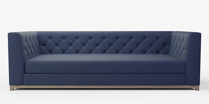 Henley Tufted Upholstered Sofa Polyester Wrapped Cushions 3D model