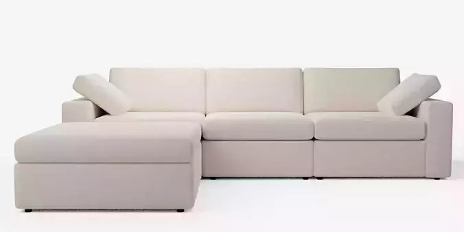 Dream Wide Arm Modular Chaise Sectional 3D model