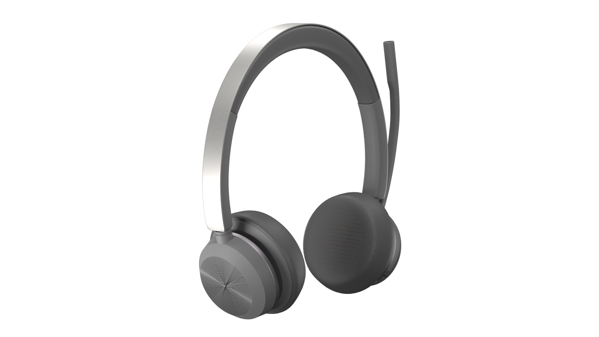 On-Ear Stereo Headphones with Microphone 3D model_7