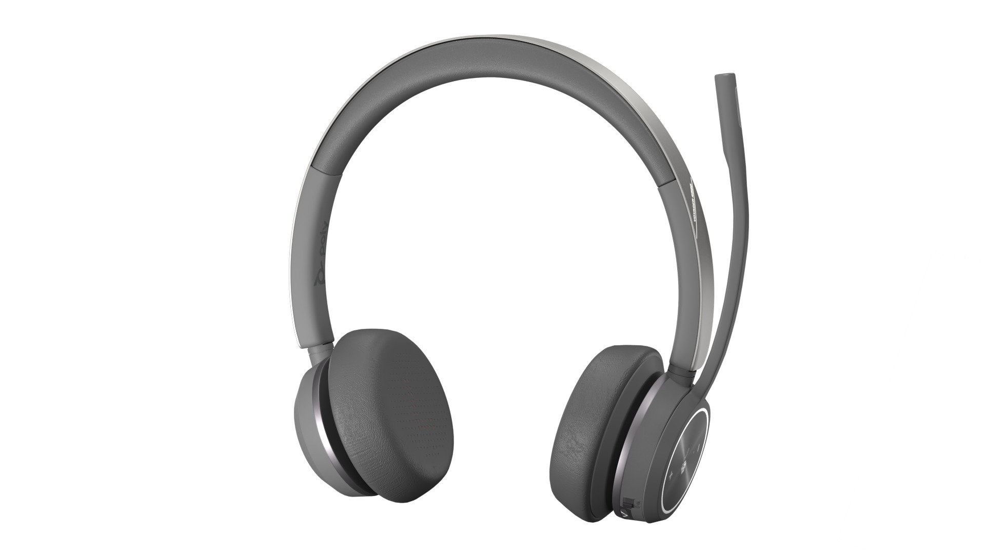 On-Ear Stereo Headphones with Microphone 3D model_10