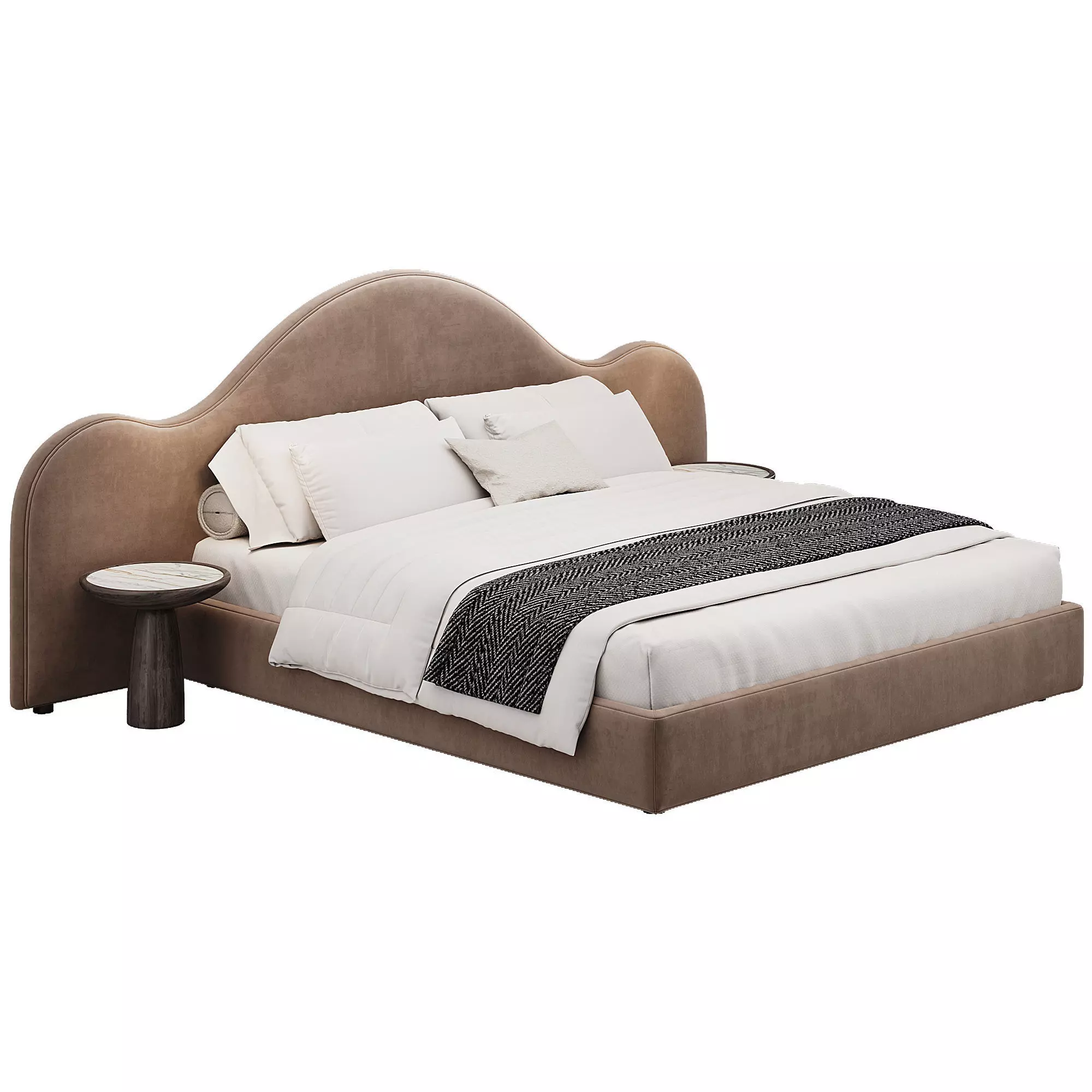 Claudio Double Bed By Casa Blanco 3D model