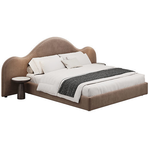 Claudio Double Bed By Casa Blanco 3D model