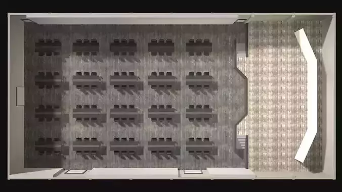 Simple meeting room 25d02 3D model