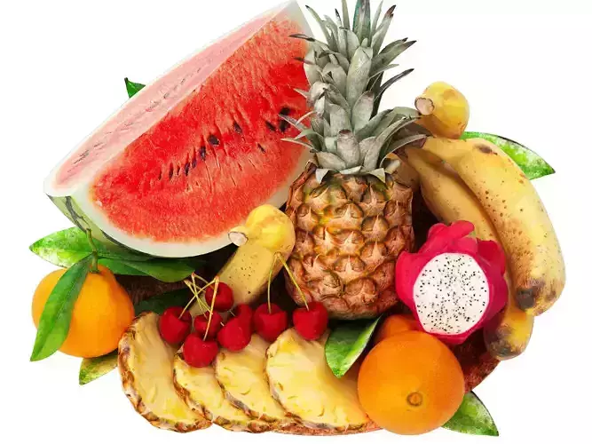 plate of tropical fruits 13