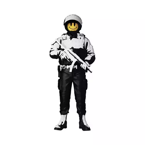 Smiley Trooper Banksy Cop toy 3D print model