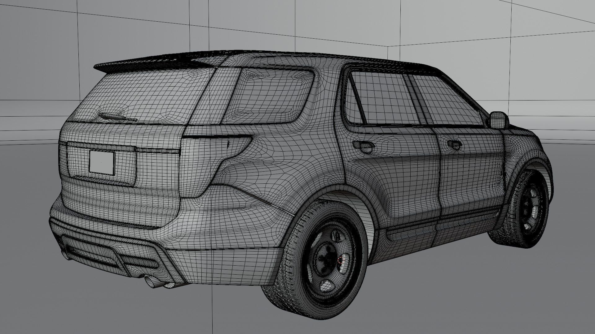 American SUV Car 3D model_14