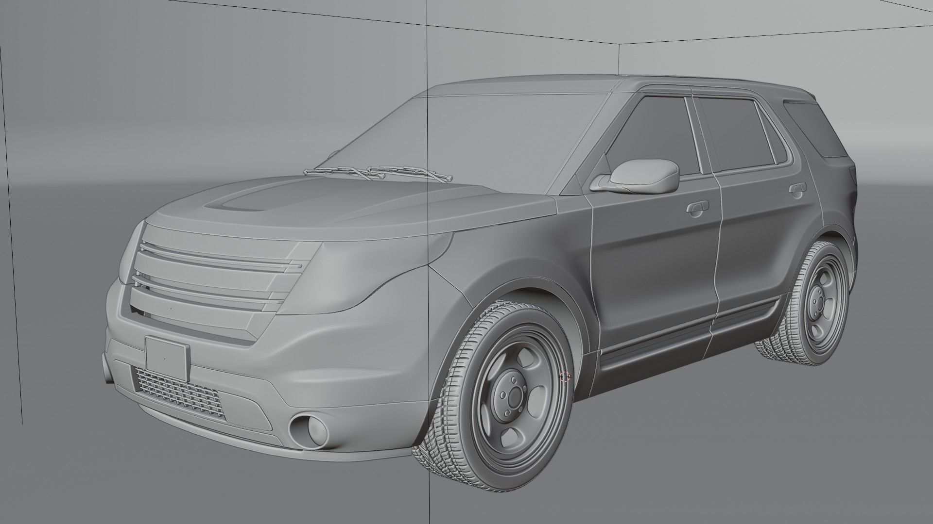 American SUV Car 3D model_11