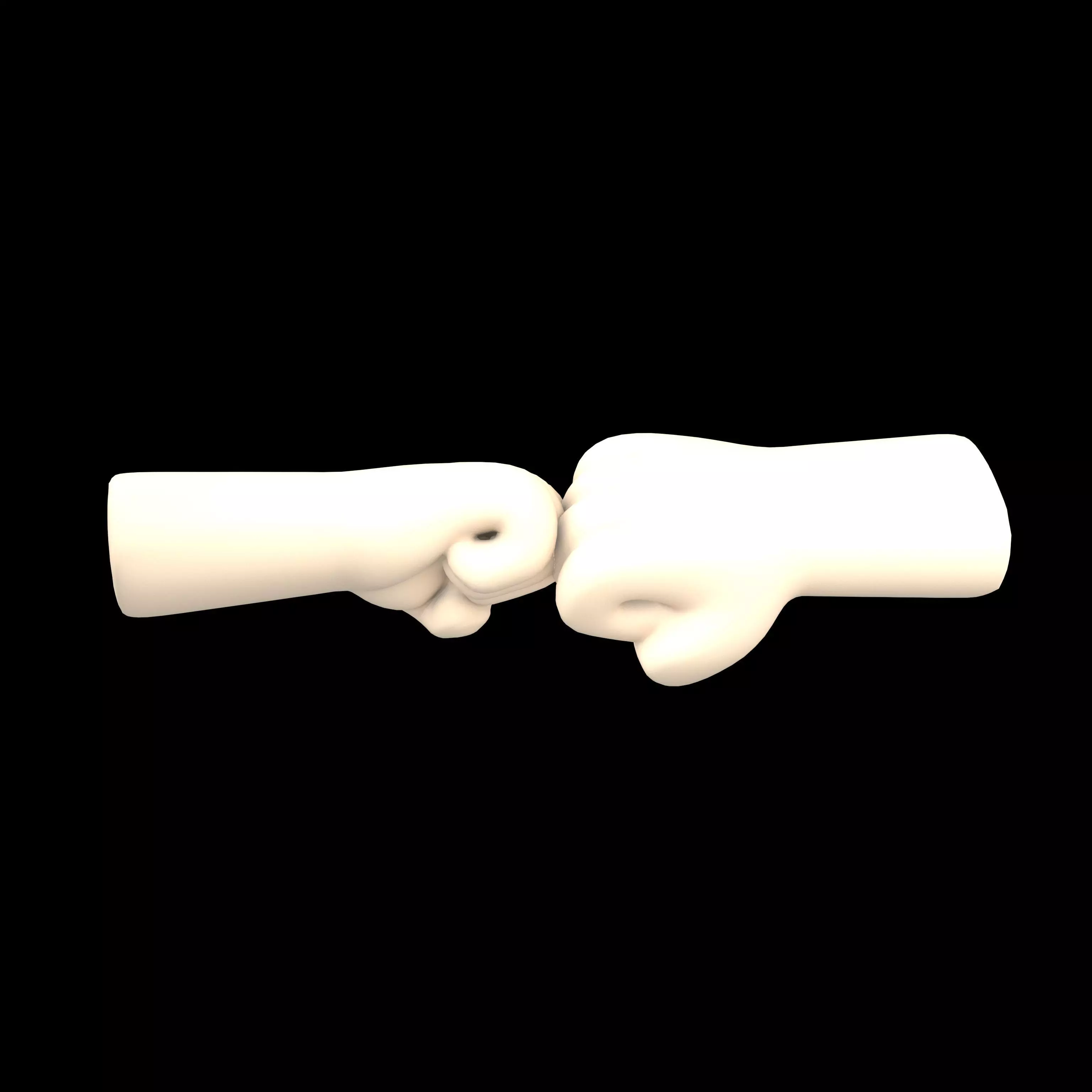 Fist Bump Icon v1 001 Low-poly 3D model_0