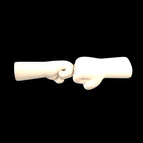 Fist Bump Icon v1 001 Low-poly 3D model