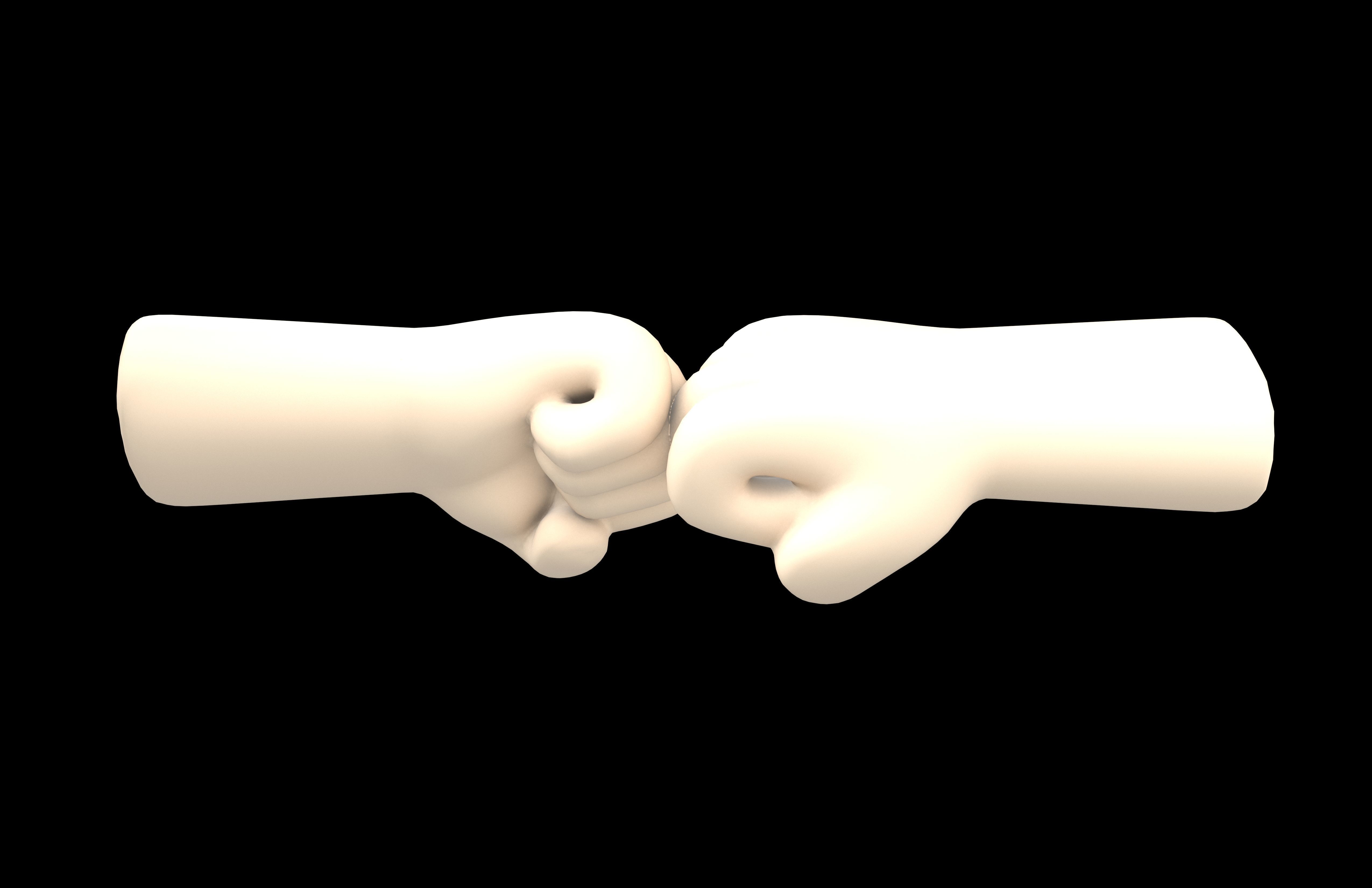Fist Bump Icon v1 001 Low-poly 3D model_1
