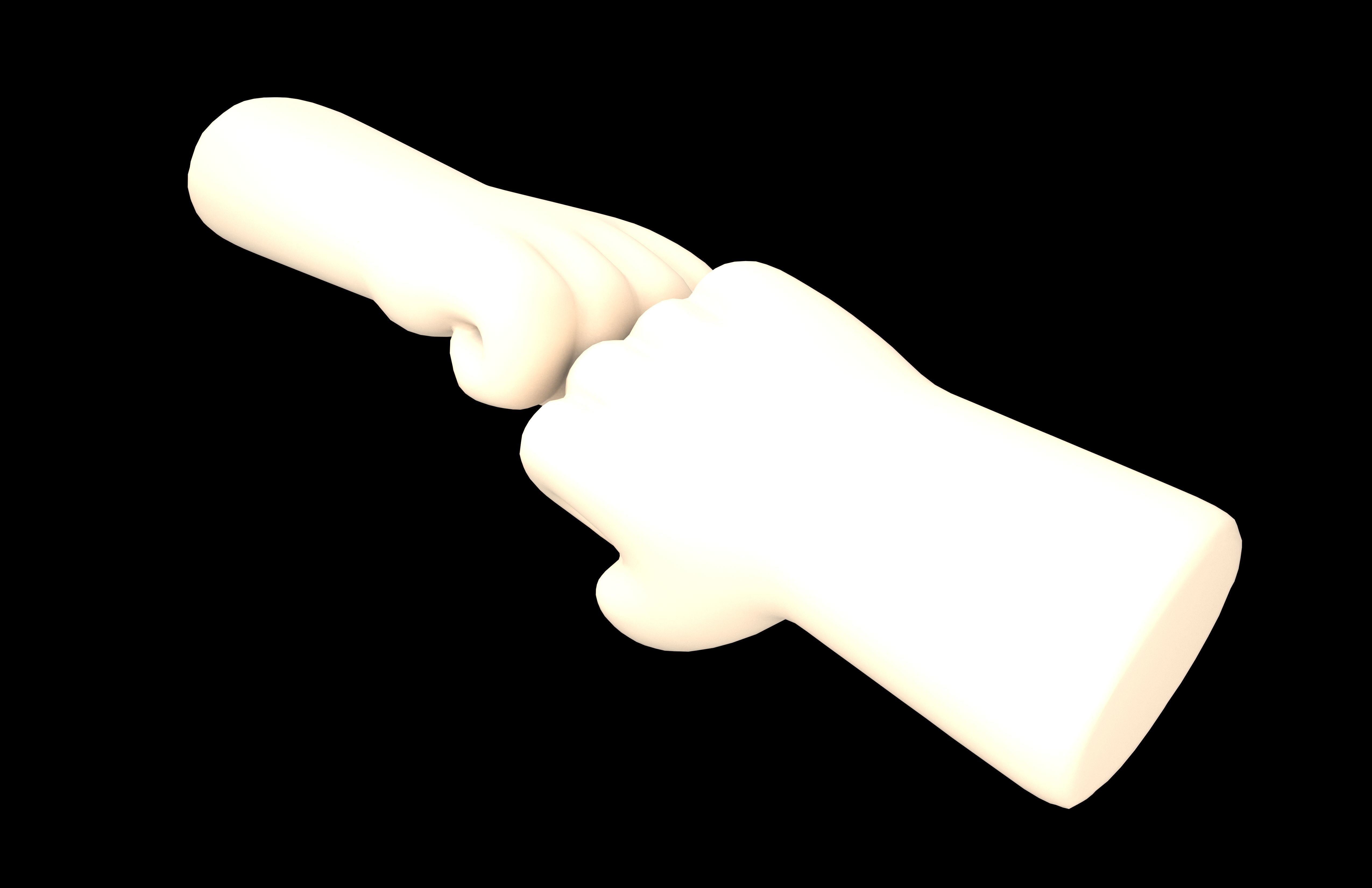 Fist Bump Icon v1 001 Low-poly 3D model_2