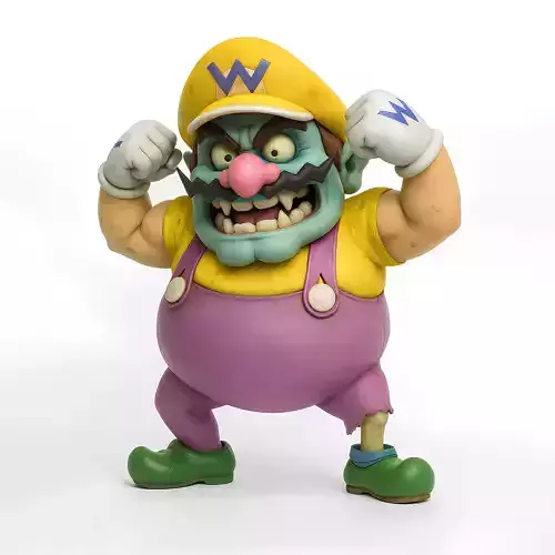 Zombie Wario Super Mario Parody toy 3D print model