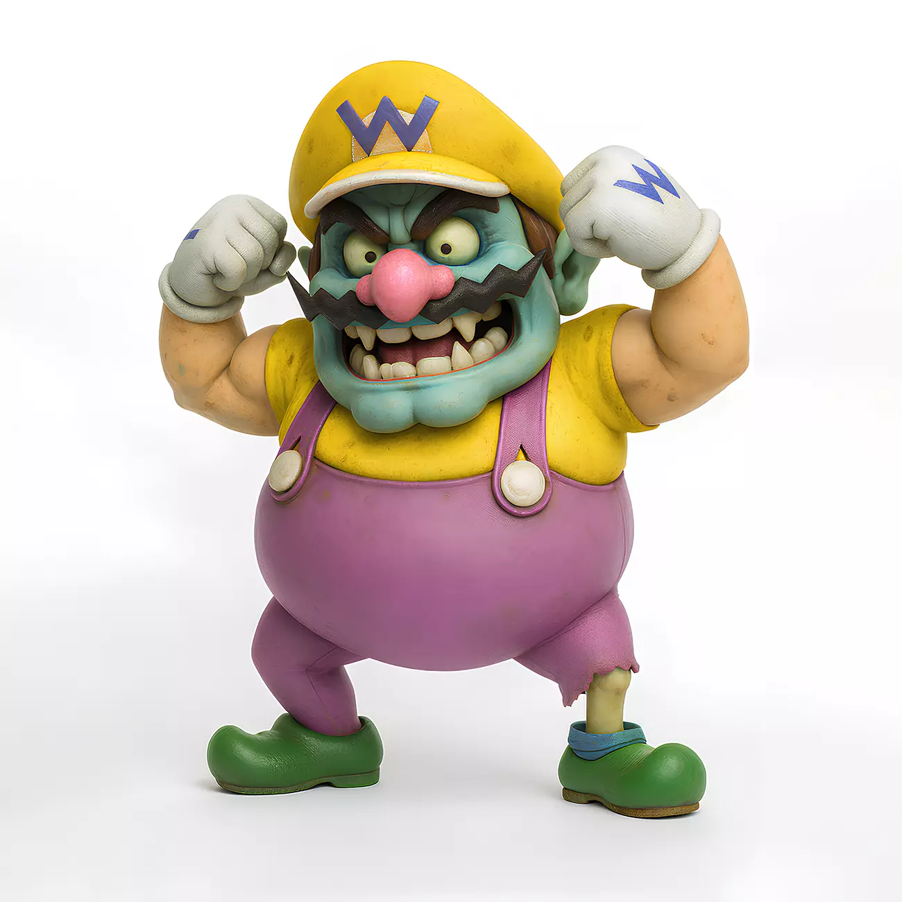 Zombie Wario Super Mario Parody toy 3D print model