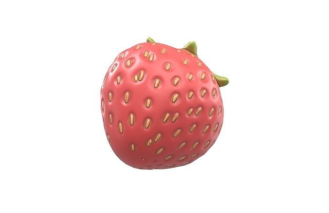 Strawberry v1 001 Low-poly 3D model 4