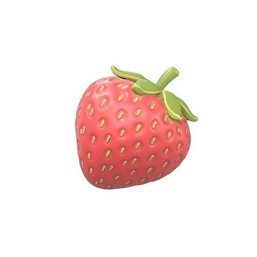 Strawberry v1 001 Low-poly 3D model