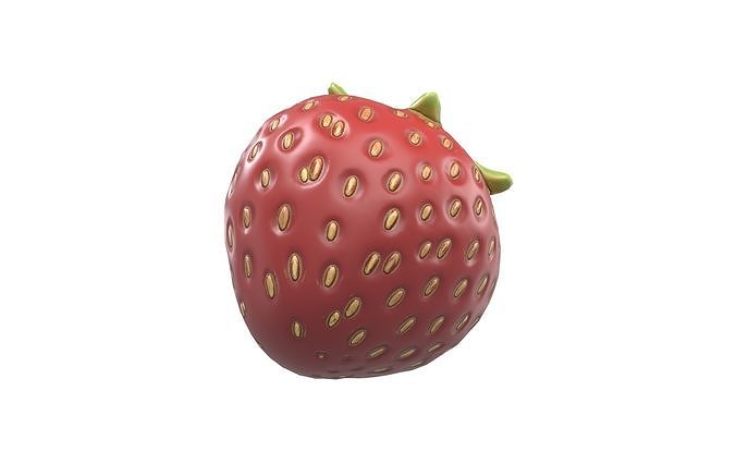 Strawberry v1 002 Low-poly 3D model 4