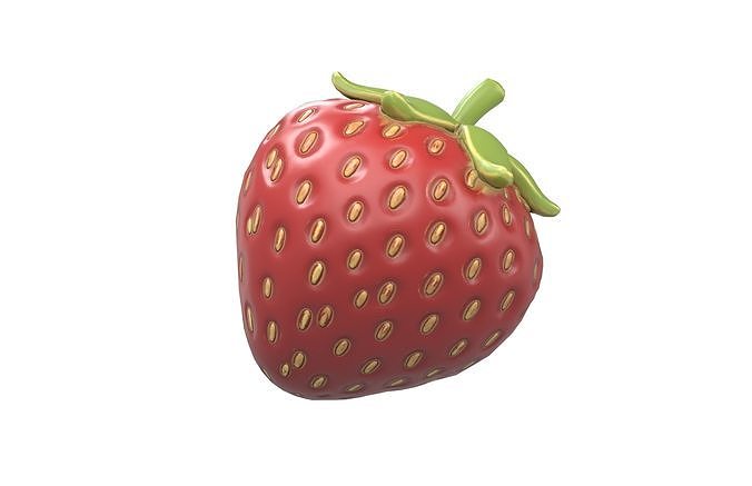 Strawberry v1 002 Low-poly 3D model 2