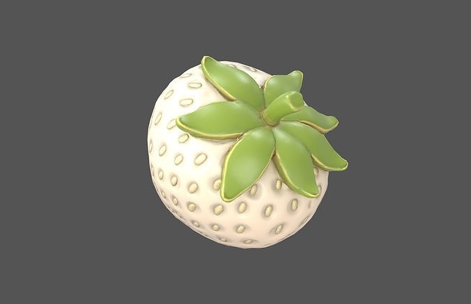 Strawberry v1 003 Low-poly 3D model 3