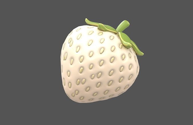 Strawberry v1 003 Low-poly 3D model 2