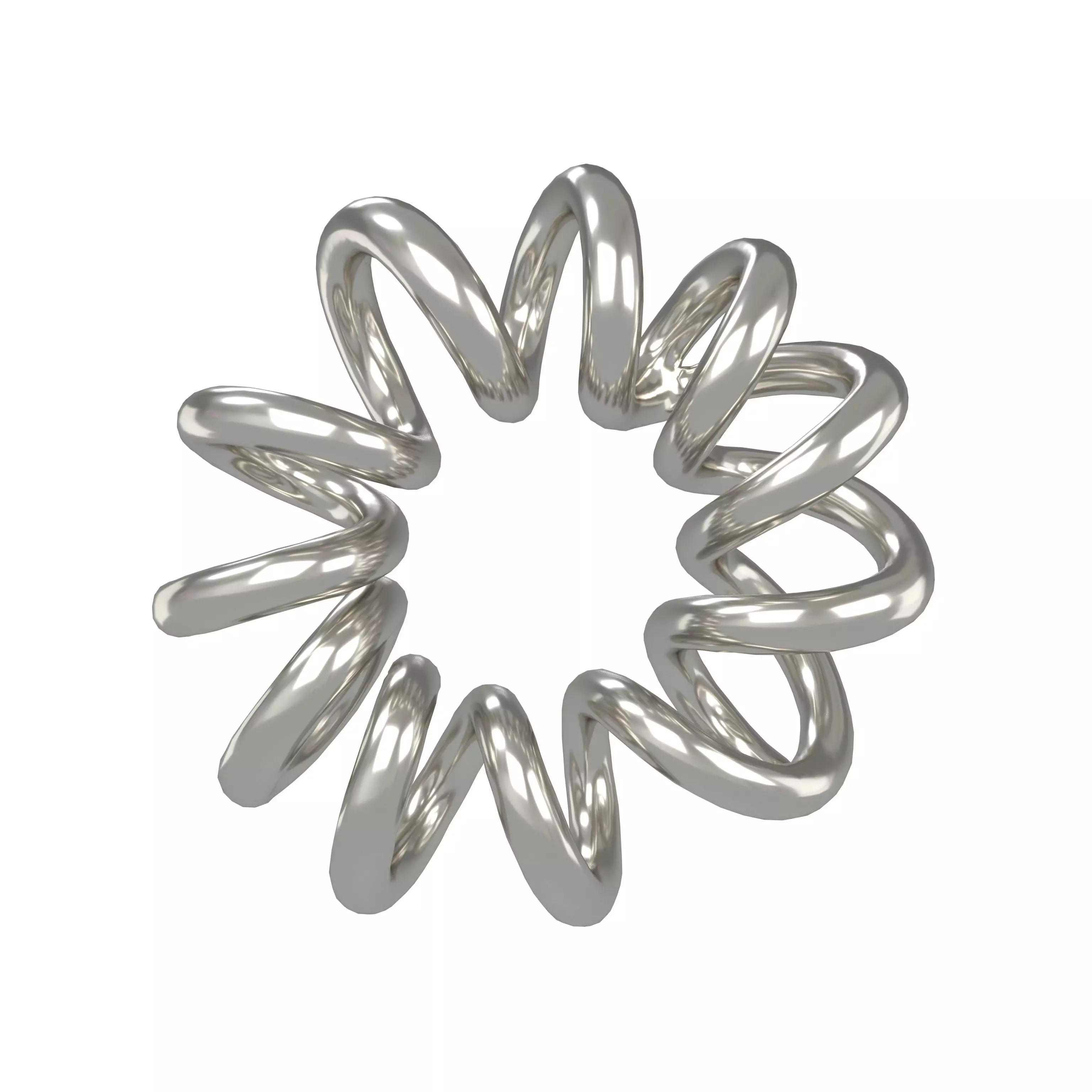 Abstract Coil Shape v1 001 Low-poly 3D model_0