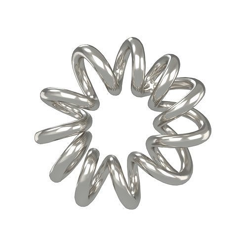 Abstract Coil Shape v1 001 Low-poly 3D model