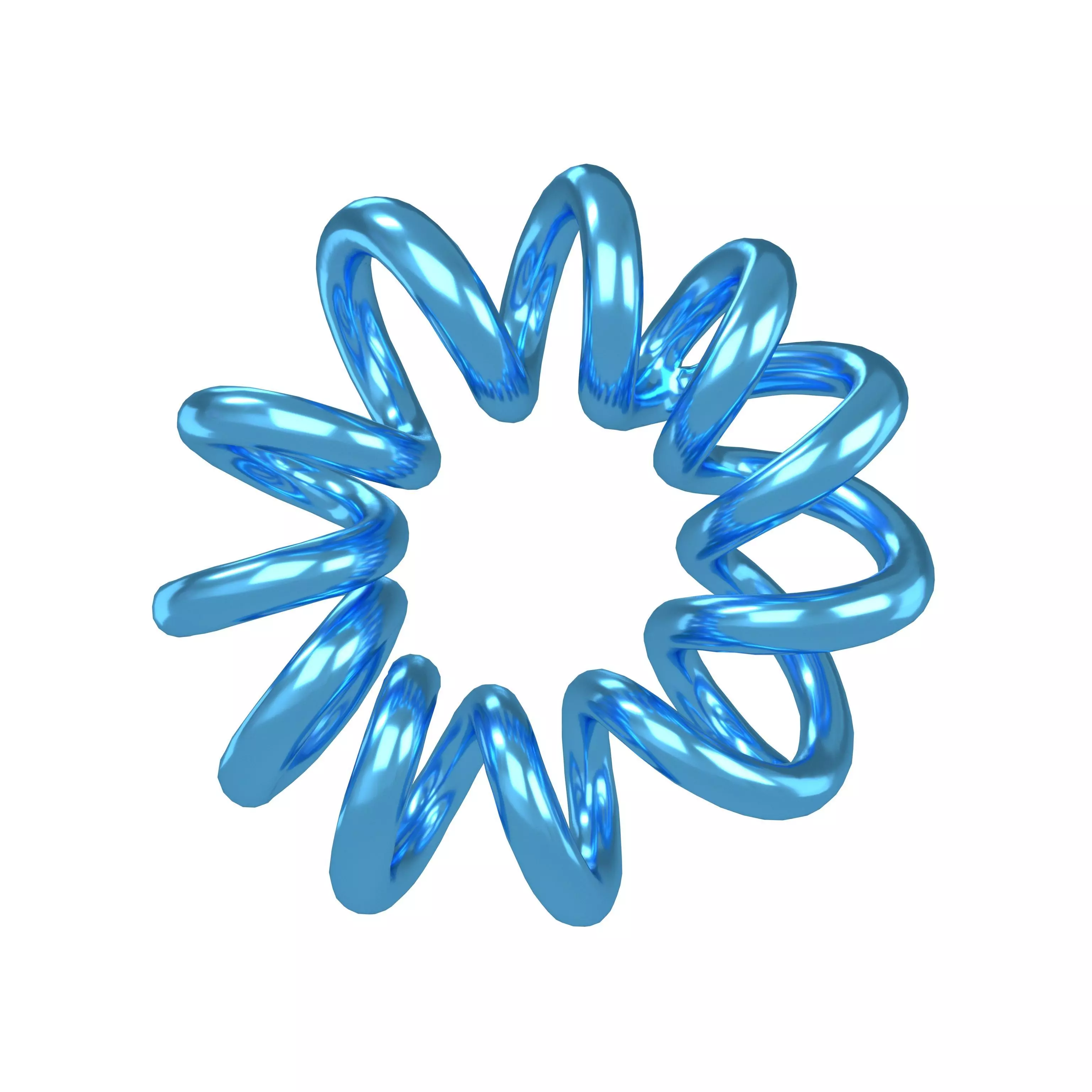 Abstract Coil Shape v1 004 Low-poly 3D model_0