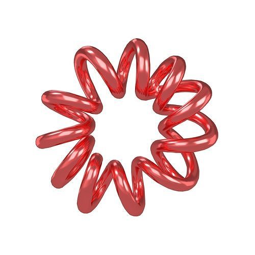 Abstract Coil Shape v1 005 Low-poly 3D model