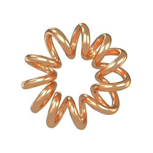 Abstract Coil Shape v1 006 Low-poly 3D model