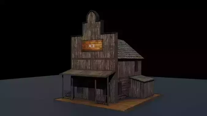 House for Game Texture and Low-poly 3D model