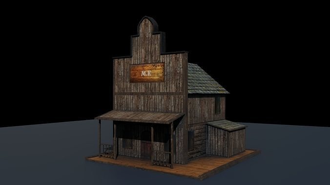 House for Game Texture and Low-poly 3D model