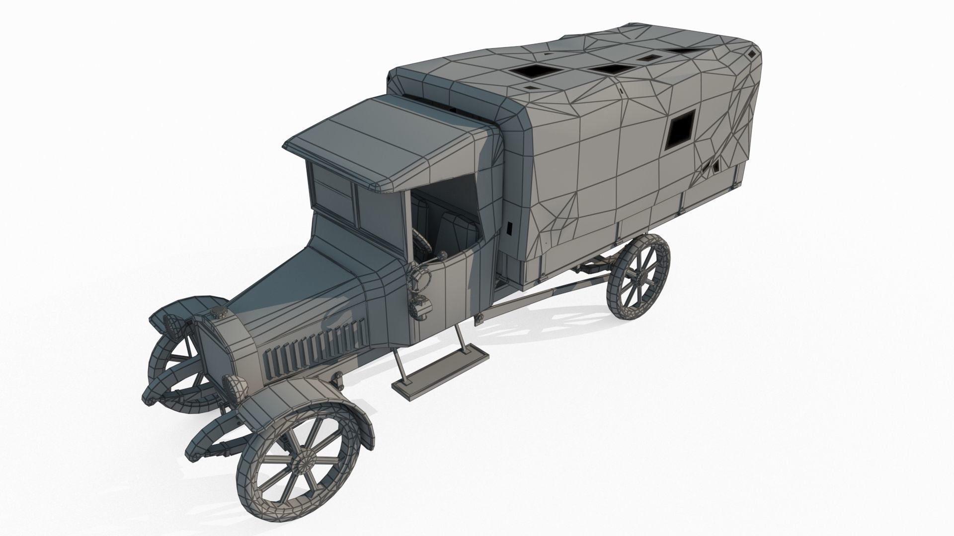 Old water vehicles worn-out transport vessels 3D model_6