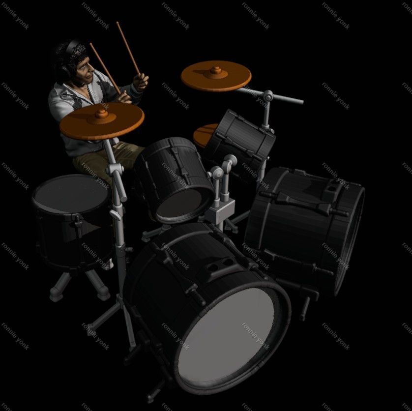 Keith Moon - The Who 3D printing 3D print model_7