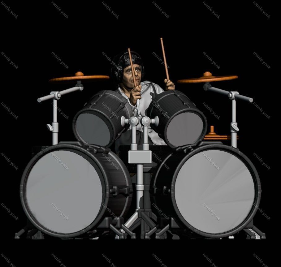 Keith Moon - The Who 3D printing 3D print model_4