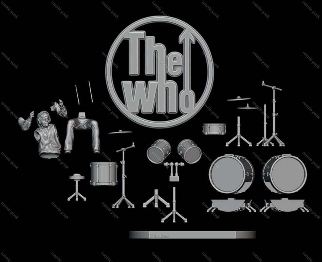 Keith Moon - The Who 3D printing 3D print model_2
