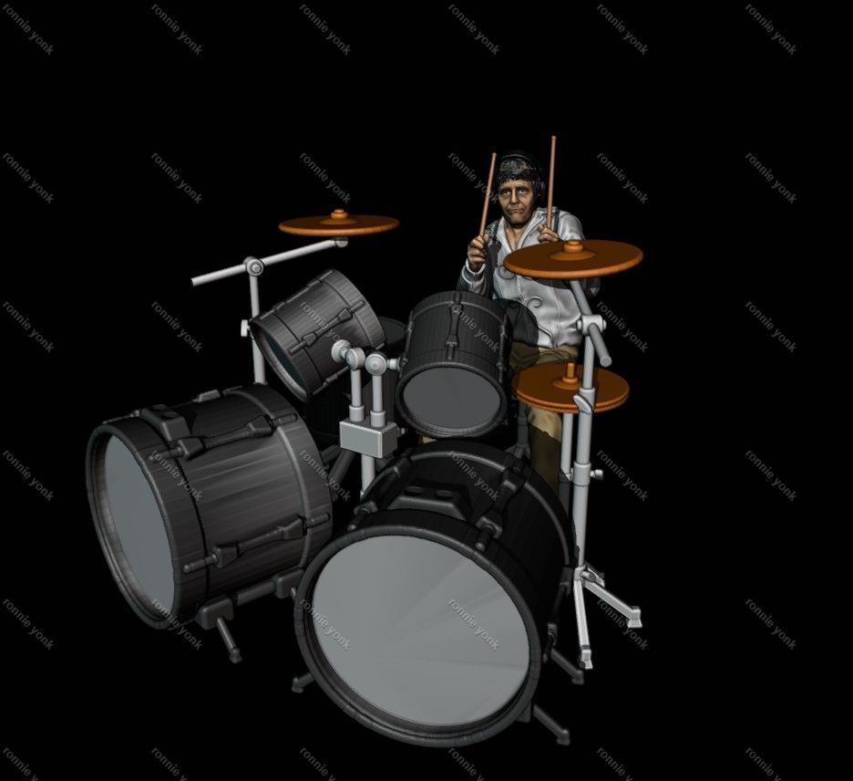 Keith Moon - The Who 3D printing 3D print model_6