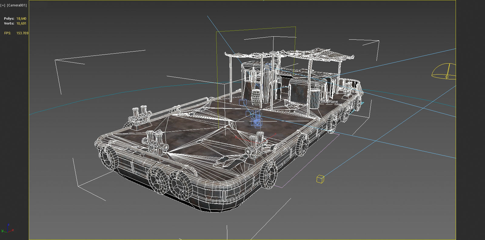 Old water vehicles worn-out transport vessels 3D model_6