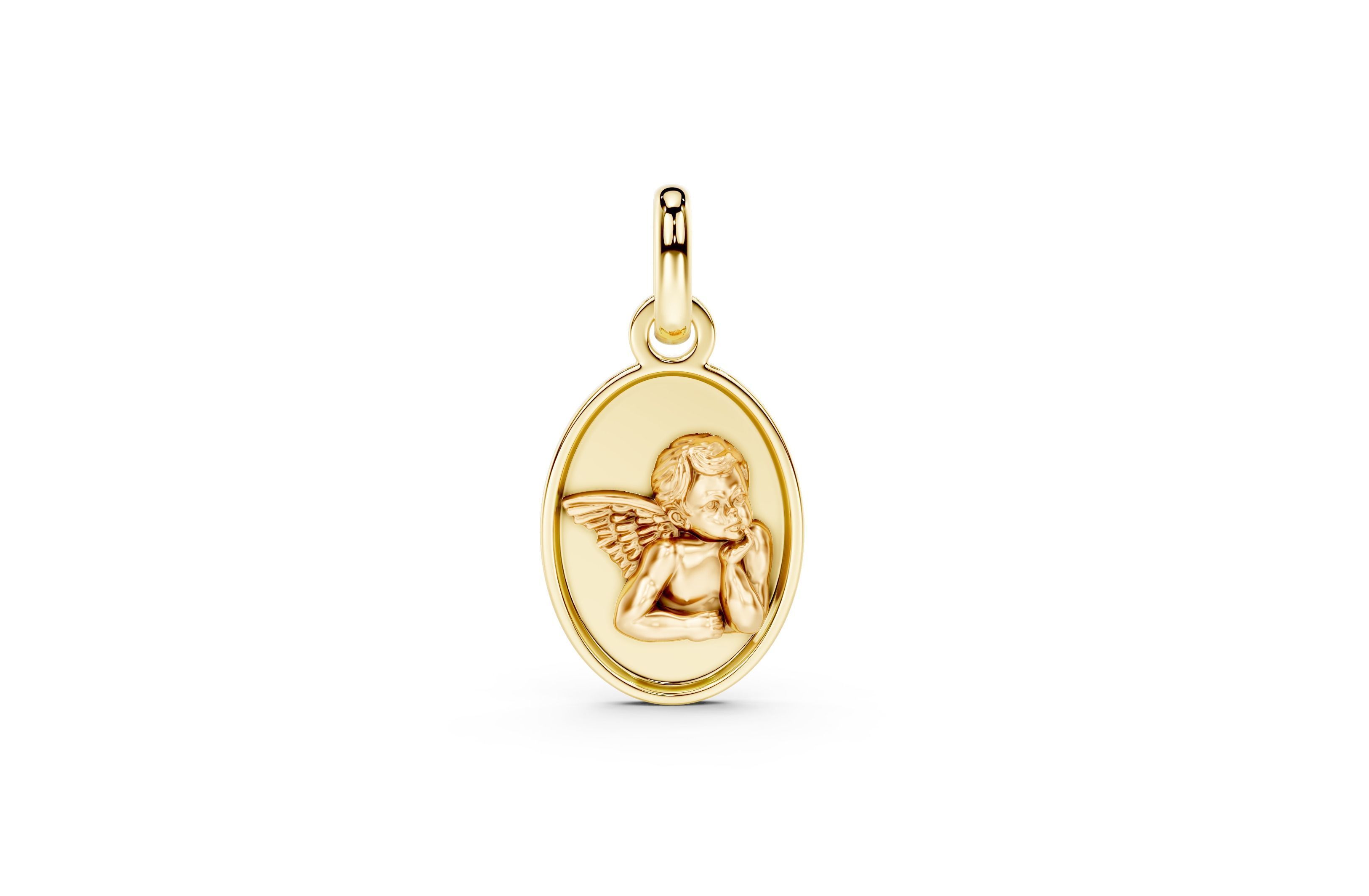 baby angel pendant 3D print model 3D print model_4