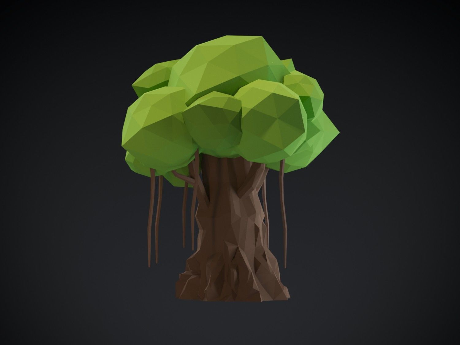 Tree Model 004 Low-poly 3D model_2