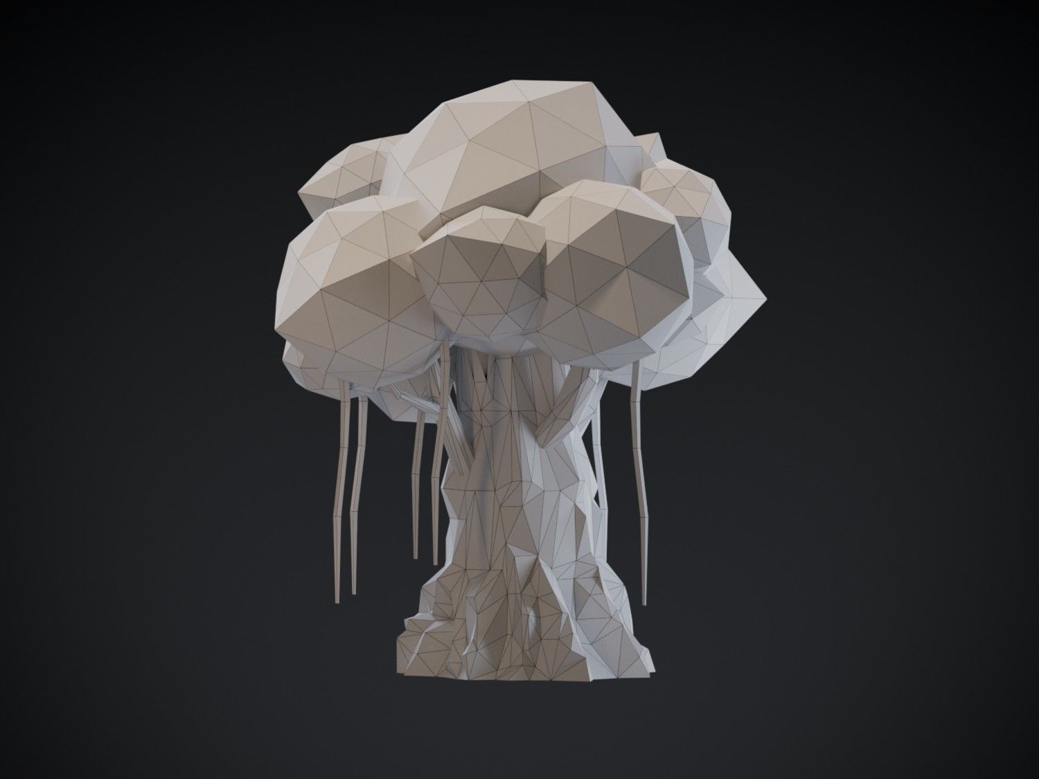 Tree Model 004 Low-poly 3D model_3