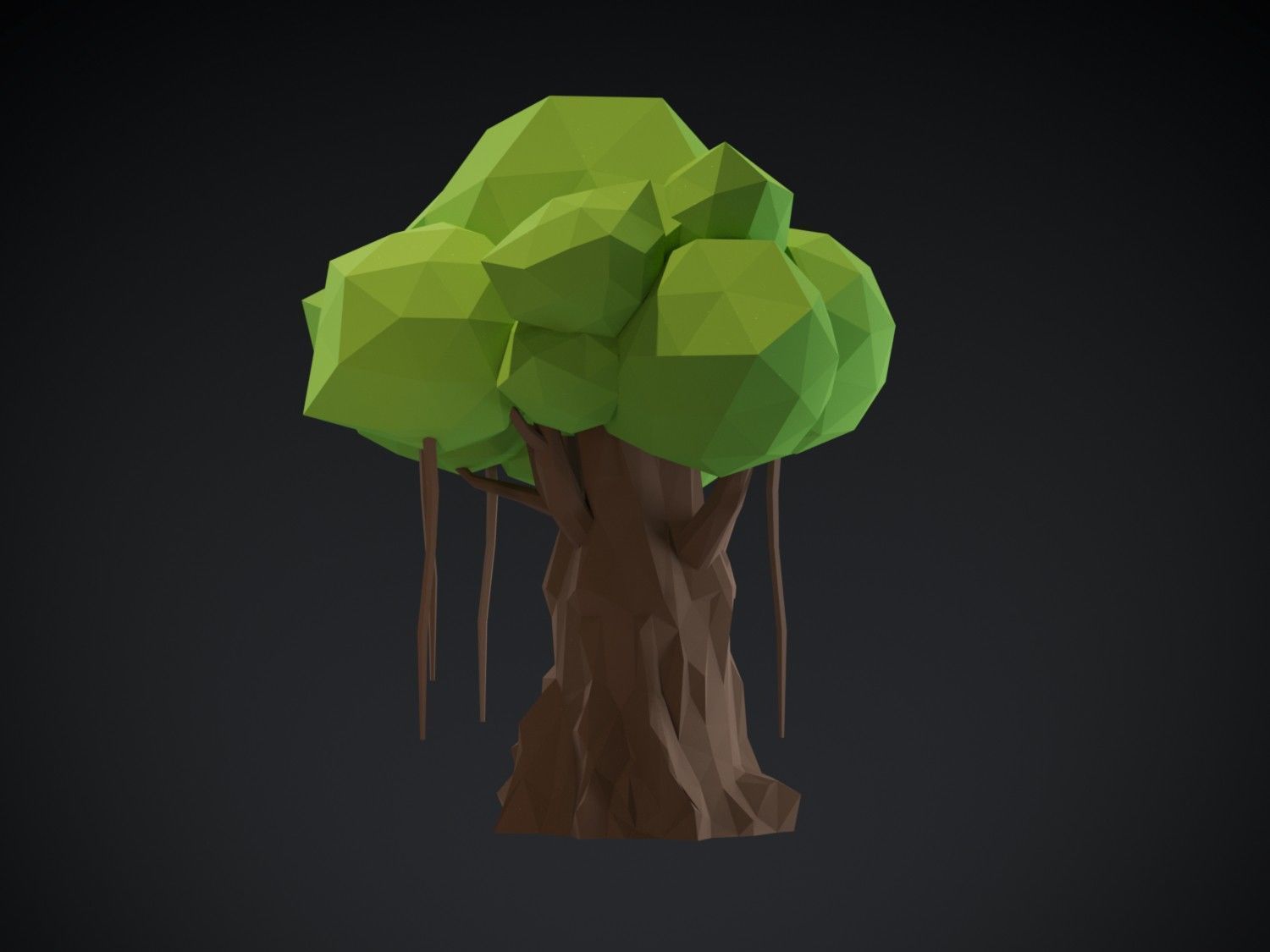 Tree Model 004 Low-poly 3D model_6