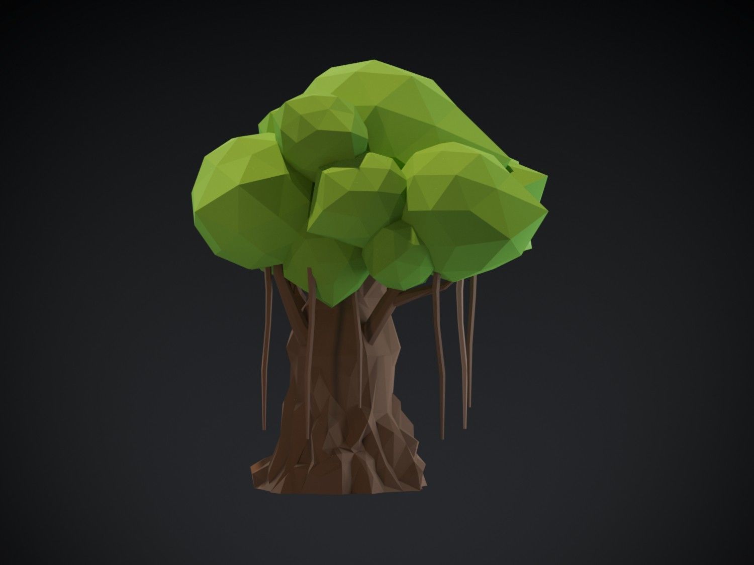Tree Model 004 Low-poly 3D model_5