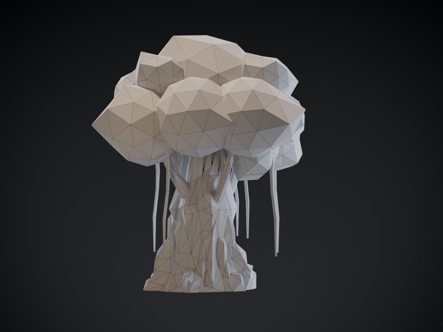 Tree Model 004 Low-poly 3D model_1