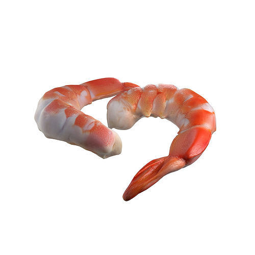 Shrimp food Low-poly 3D model