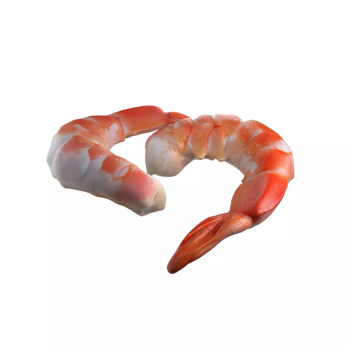 Shrimp food Low-poly 3D model_0